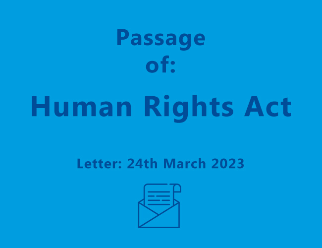 Letter to Emeritus Professor Rosalind Croucher – 24th March 2023 – Human Rights